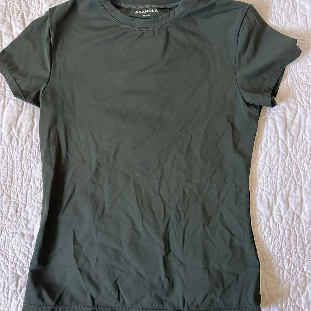 Adanola Ultimate Short Sleeve Top - Dark Olive